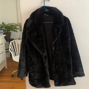 Black fur jacket